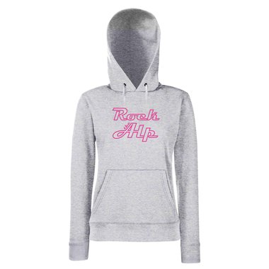 Damen Hoodie - Rock the Alp grau-schwarz M