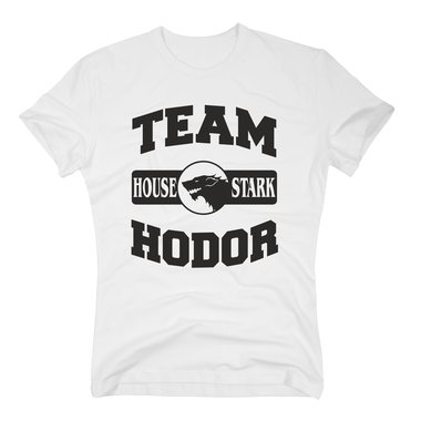 Herren T-Shirt - TEAM HODOR von House Stark weiss-schwarz XXXL