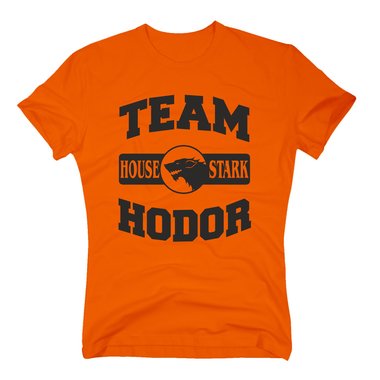 Herren T-Shirt - TEAM HODOR von House Stark weiss-schwarz XXXL