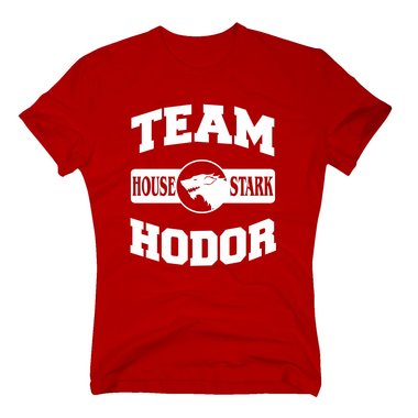 Herren T-Shirt - TEAM HODOR von House Stark weiss-schwarz XXXL