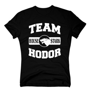 Herren T-Shirt - TEAM HODOR von House Stark weiss-schwarz XXXL