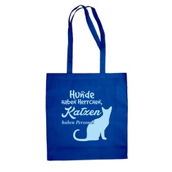 Baumwolltasche Jutebeutel - Hunde haben Herrchen, Katzen...