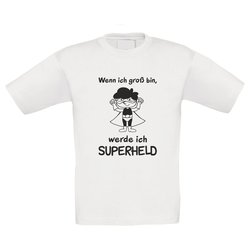 Kinder T-Shirt - Wenn ich gro bin, werde ich Superheld