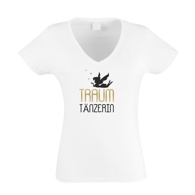 Traum Tnzerin - Damen V-Ausschnitt T-Shirt