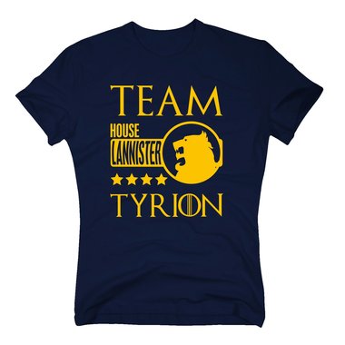 Herren T-Shirt - Team TYRION von House Lannister dunkelblau-gelb 4XL