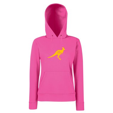 Damen Hoodie - Australia 100% Aussie fuchsia-weiss L