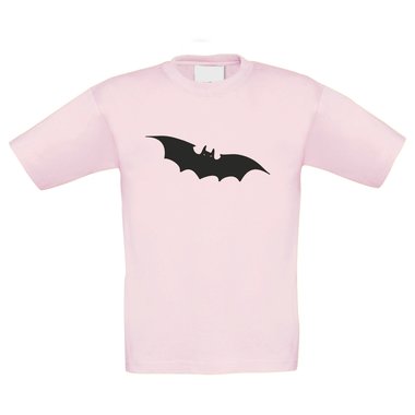 T-Shirt Kinder Halloween - Fledermaus dunkelblau-glow 110-116