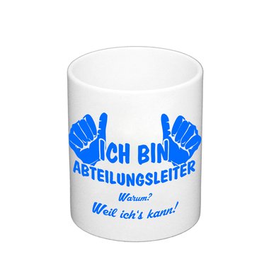 Kaffeebecher - Ich bin Abteilungsleiter apfelgruen