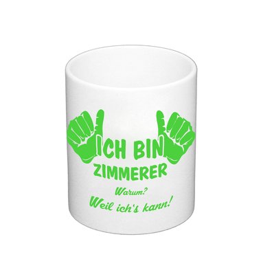 Kaffeebecher - Ich bin Zimmerer apfelgruen