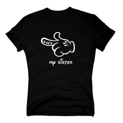 Herren T-Shirt - Mickey Hand - Shes my sister