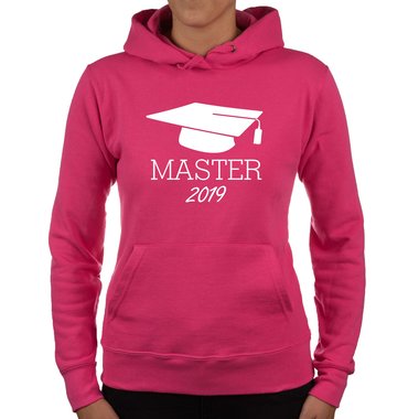 Damen Hoodie - Master 2019 hellgrau-gold L