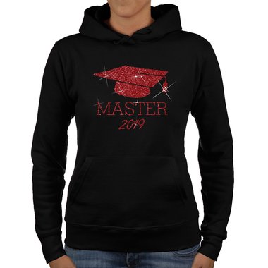 Damen Hoodie - Master 2019 hellgrau-gold L