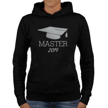 Damen Hoodie - Master 2019 hellgrau-gold L