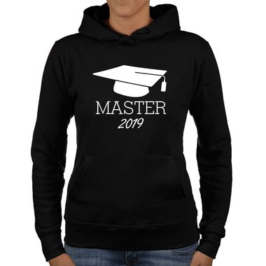 Damen Hoodie - Master 2019 hellgrau-gold L