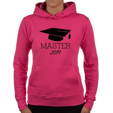 Damen Hoodie - Master 2019 hellgrau-gold L