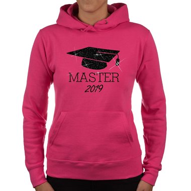 Damen Hoodie - Master 2019 hellgrau-gold L