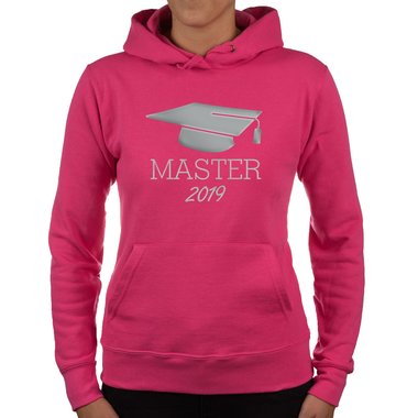 Damen Hoodie - Master 2019 hellgrau-gold L