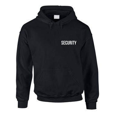 Security Bekleidung - Herren Hoodie - beidseitig bedruckt schwarz-weiss XXXL