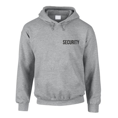 Security Bekleidung - Herren Hoodie - beidseitig bedruckt schwarz-weiss XXXL