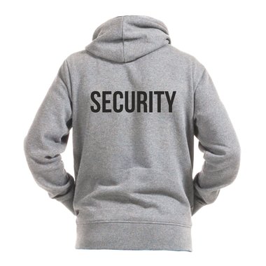 Security Bekleidung - Herren Hoodie - beidseitig bedruckt schwarz-weiss XXXL