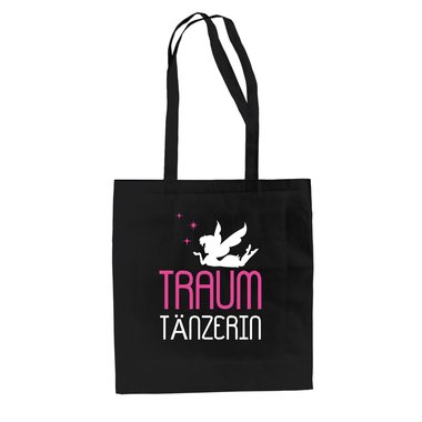 Traum Tnzerin - Baumwolltasche weiss-gold