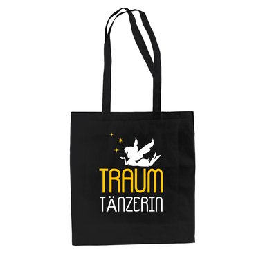 Traum Tnzerin - Baumwolltasche weiss-gold