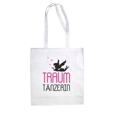 Traum Tnzerin - Baumwolltasche weiss-gold