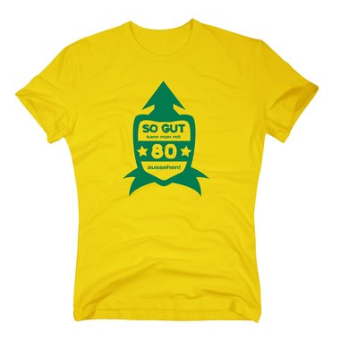 Geschenk zum 80. Geburtstag - Herren -  So Gut kann man mit 80 aussehen dunkelblau-silber 5XL