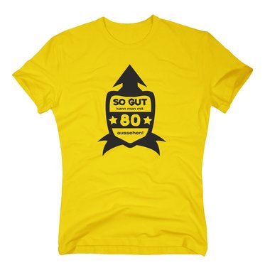 Geschenk zum 80. Geburtstag - Herren -  So Gut kann man mit 80 aussehen dunkelblau-silber 5XL