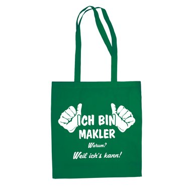 Geschenk Makler - Ich bin Makler Jutebeutel Baumwolltasche