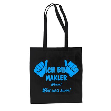 Geschenk Makler - Ich bin Makler Jutebeutel Baumwolltasche