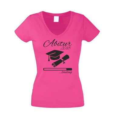 Damen T-Shirt V-Neck - Abitur 2018 loading