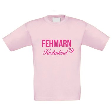 Kinder T-Shirt ? Fehmarn Kstenkind dunkelblau-rot 110-116