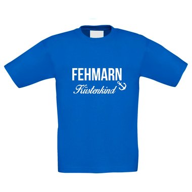 Kinder T-Shirt ? Fehmarn Kstenkind dunkelblau-rot 110-116