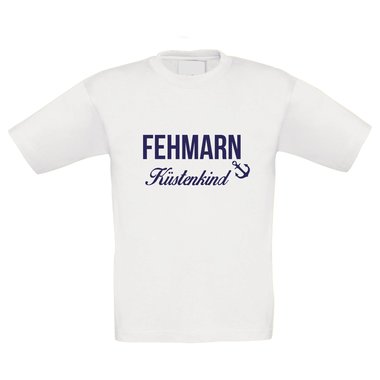 Kinder T-Shirt ? Fehmarn Kstenkind dunkelblau-rot 110-116