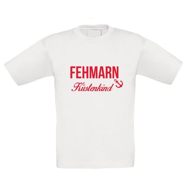 Kinder T-Shirt ? Fehmarn Kstenkind dunkelblau-rot 110-116