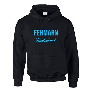 Herren Hoodie - Fehmarn Kstenkind schwarz-weiss XXXL