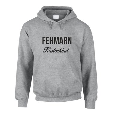 Herren Hoodie - Fehmarn Kstenkind schwarz-weiss XXXL