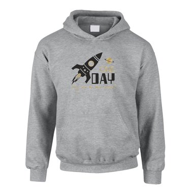 One day fly me to the moon - Kinder Hoodie dunkelblau-gelb 110-116