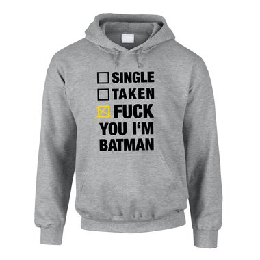 Batman Pullover - Herren - Single Taken Fuck You Im Batman grau XXL