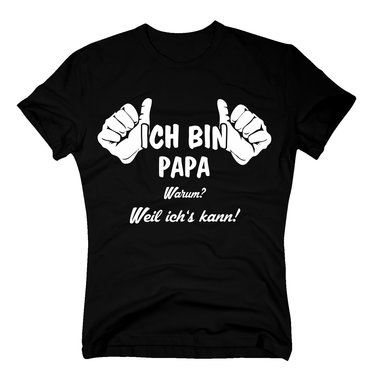 Ich bin Papa, weil ichs kann - Herren T-Shirt royalblau-weiss L