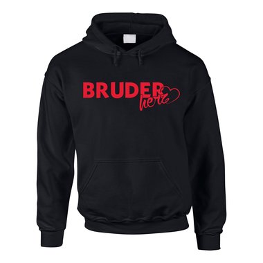 Geschenk fr Bruder - Herren Hoodie - Bruderherz grau-dunkelblau 4XL