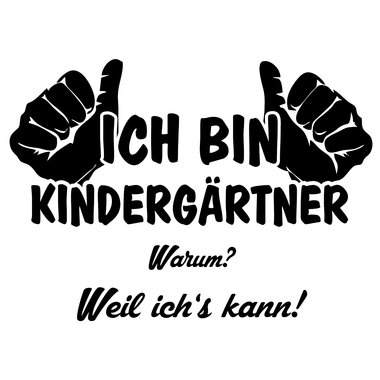 Geschenk fr Erzieher - Kaffeebecher - Ich bin Kindergrtner weiss-apfelgruen