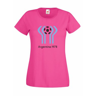 Damen T-Shirt Argentinien WM78 pink XL