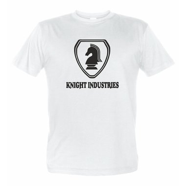 Knight Rider Shirt Herren - KNIGHT INDUSTRIES schwarz-gelb M