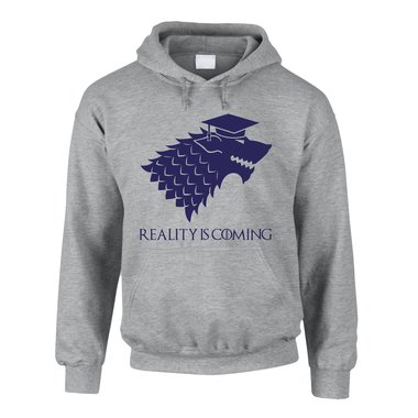 Geschenk zum Studienabschluss - Herren Hoodie - Reality is coming schwarz-weiss XXXL