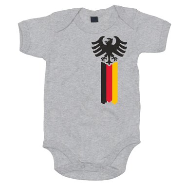 Baby Body - Deutschland Adler grau-schwarz 62-68