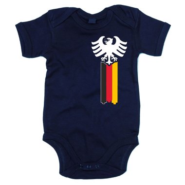 Baby Body - Deutschland Adler grau-schwarz 62-68