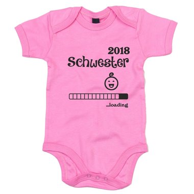 Baby Body - Schwester 2018 ...loading weiss-fuchsia 68-80