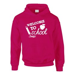 Kinder Hoodie - Welcome to school - mit Apfel